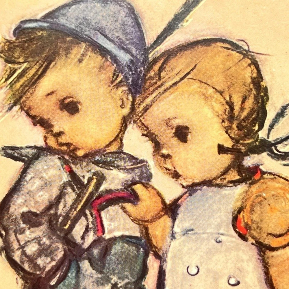Vintage Hummel Wood Wall Plaques Lot of 3 Hanging Wall Art Boy and Girl Panels - Picture 13 of 16